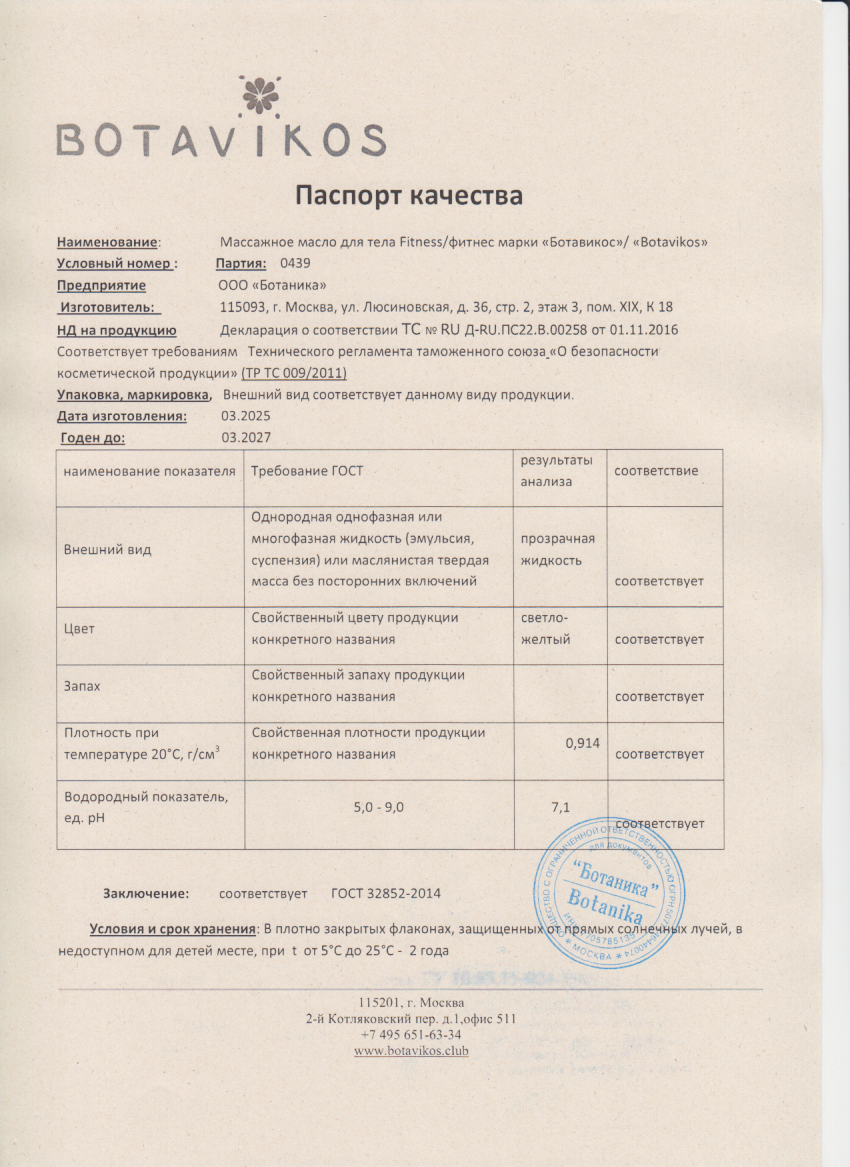 Паспорт №032025